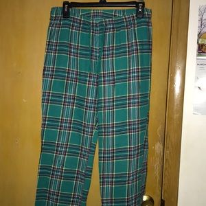 Green striped pajamas